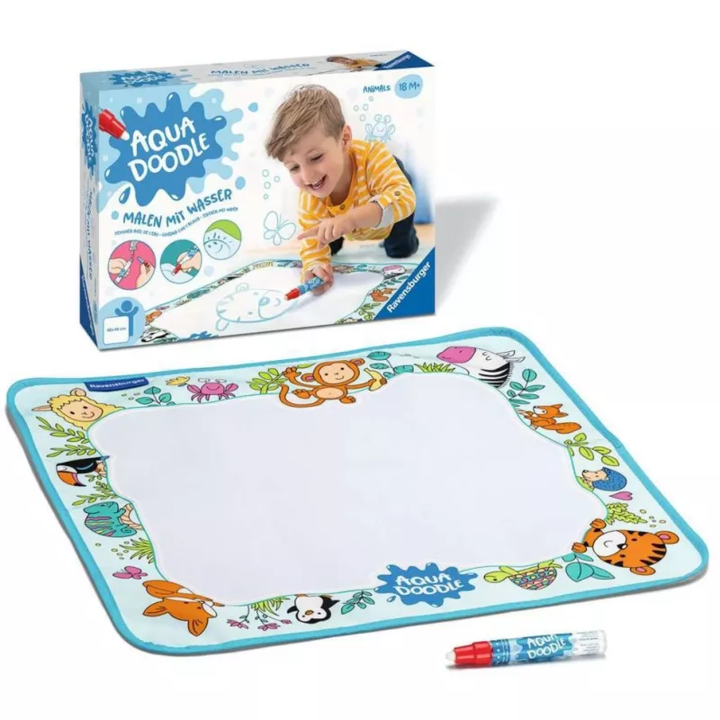 Ravensburger Aqua Doodle Animals kleermat — Ministeps-set voor schoon tekenen met water