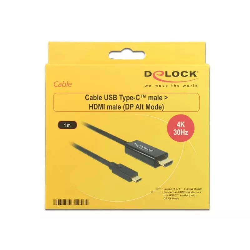 Videokabel-adapter USB Type-C HDMI DeLOCK 85258