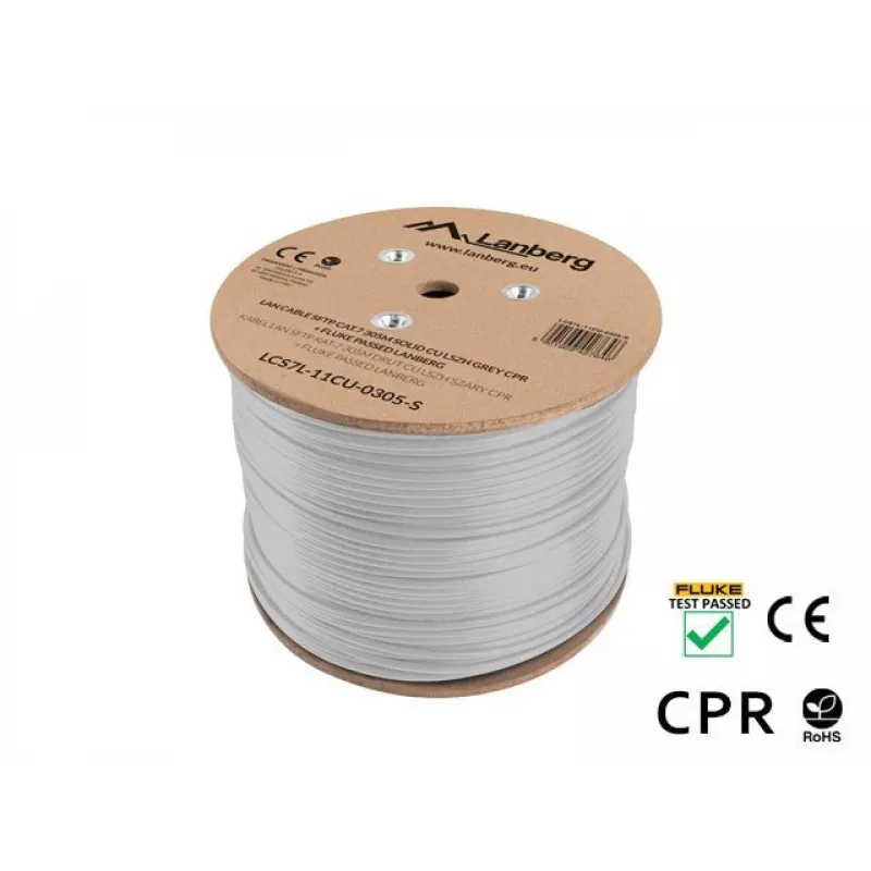 Netwerkkabel Lanberg LCS7L-11CU-0305-S RJ45 Cat7 305 m wit