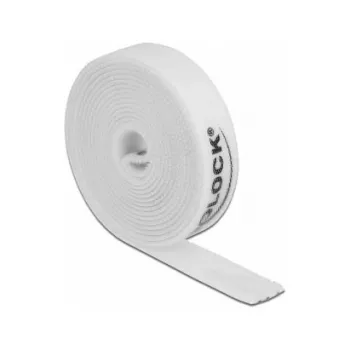 Montageband DeLOCK klittenband op rol L 2 m x B 15 mm wit