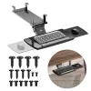 Maclean toetsenbordhouder onder tafel, verstelbaar, max. 5 kg, zwart, MC-156 B