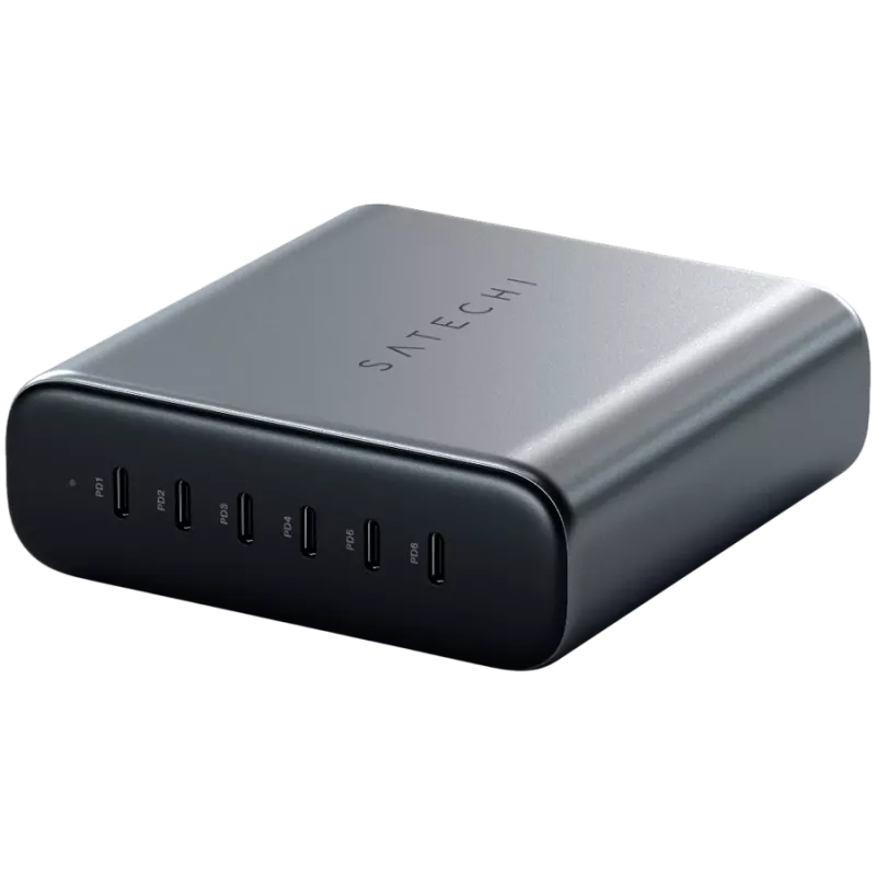 Indoor-oplader Satechi ST-C200GM-EU universeel grijs 6 USB Type-C-aansluitingen