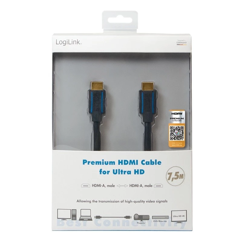 HDMI-kabel LogiLink CHB007 7,5 m