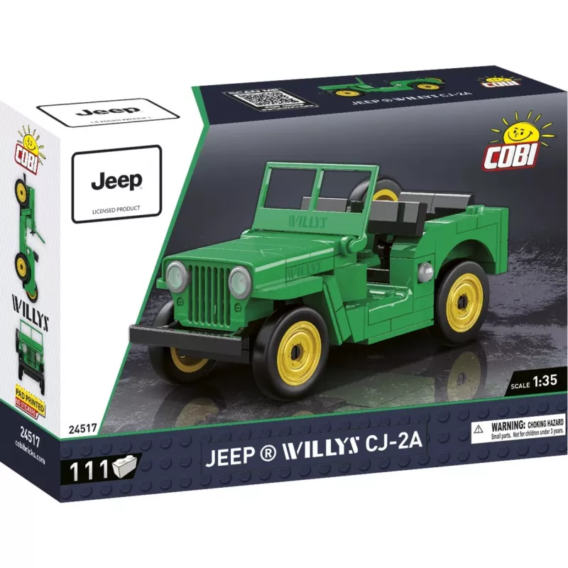 Cobi constructiespeelgoed Jeep Willys CJ-2A Groen Model 24517 – bouwsteenset