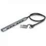 Delock 64273 slanke 7-poorts USB-hub, USB Type-C of Type-A naar 1x USB 5 Gbps Type-A + 6x USB 2.0 Type-A