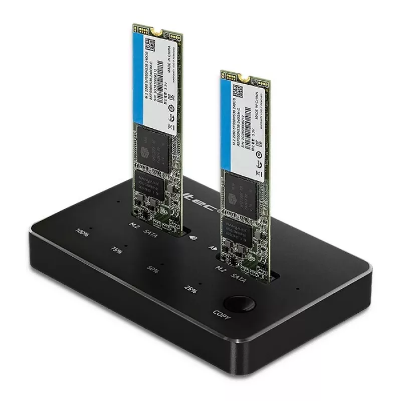 Qoltec 50310 dockingstation 2x SSD M.2 SATA NGFF USB Type-C