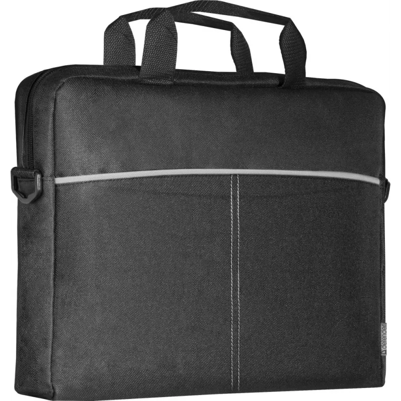 Laptoptas DEFENDER Lite 39,6 cm (15,6 inch) zwart/grijs, polyester, rits, draaggreep, afneembare schouderriem