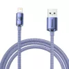 Baseus Crystal Shine kabel USB naar Lightning, 2,4A, 2m (paars)