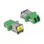 Optische vezelkoppeling DeLOCK 86897 LC duplex bus naar LC duplex bus singlemode groen