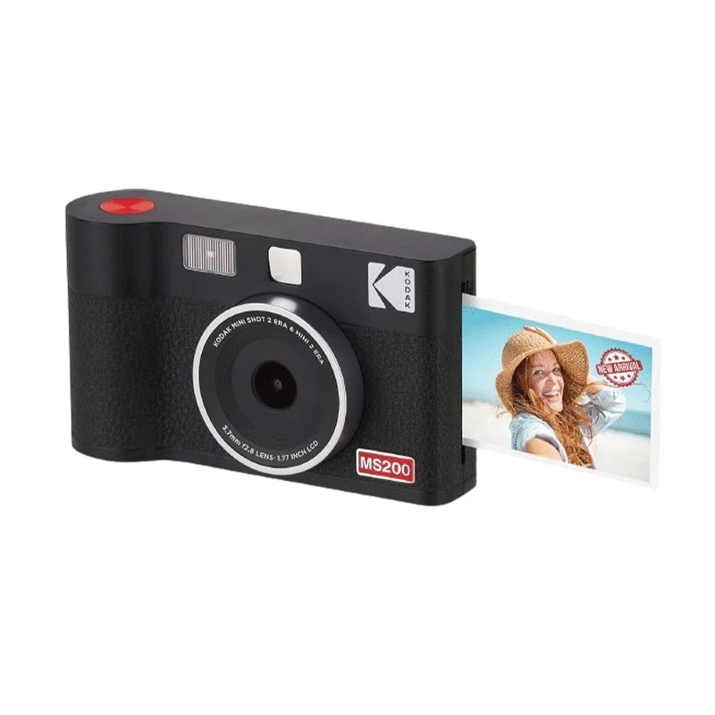Instantcamera Kodak Mini Shot 2 Era — draagbare instantcamera met ingebouwde printer, zwart