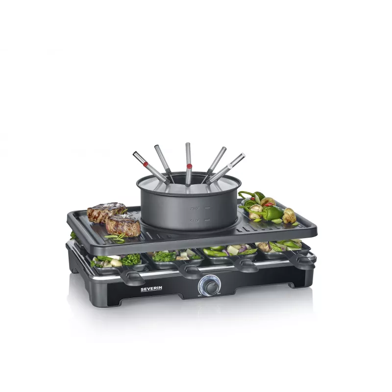 Raclette grill Severin RG 2347 8 personen 1400 W zwart