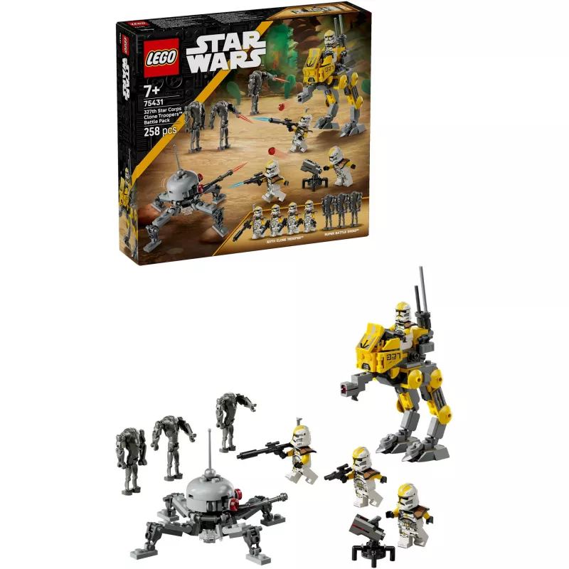 LEGO Star Wars set 327th Star Corps Clone Troopers Battle 75431 — 258 onderdelen, 7 minifiguren, leeftijd 7+