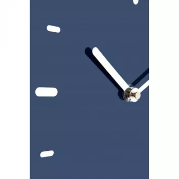 NeXtime wandklok 3072bl Thumbs up, 40,5x41,5 cm, wand, blauw/zilver
