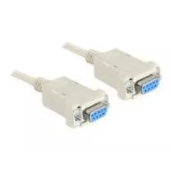 Seriële nullmodem 9-polig bus naar 9-polig bus 1,8 m, kabel grijs, 1,8 meter