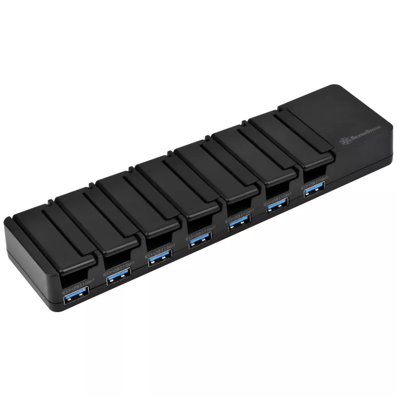 Desktop-USB-3.1-Gen-1-hub SILVERSTONE SST-UC03B-PRO – 7 USB-aansluitingen