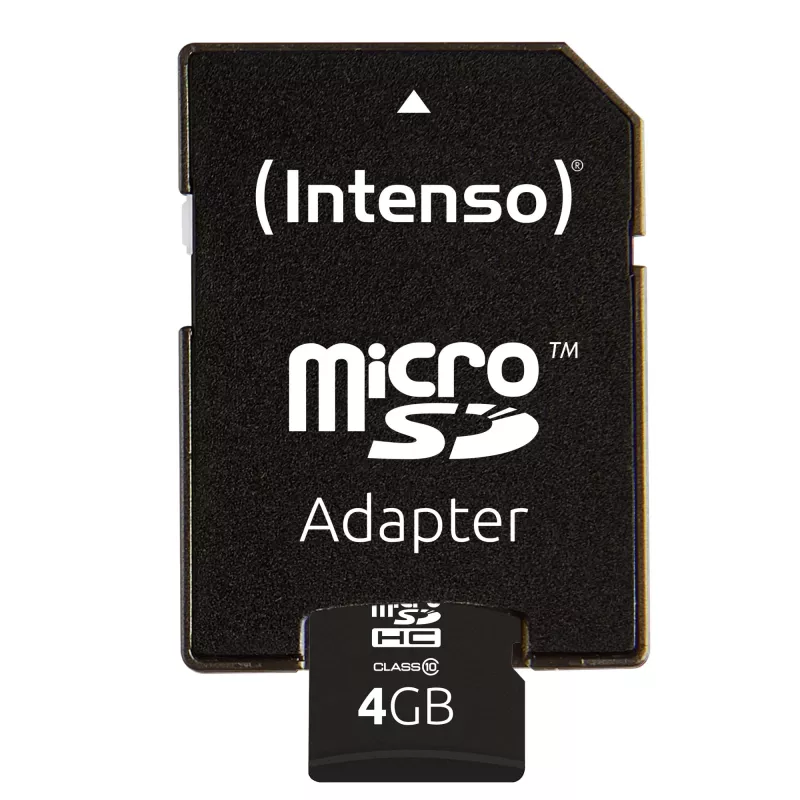 GEHEUGEN MICRO SDHC 4GB C10/W/ADAPTER 3413450 INTENSO