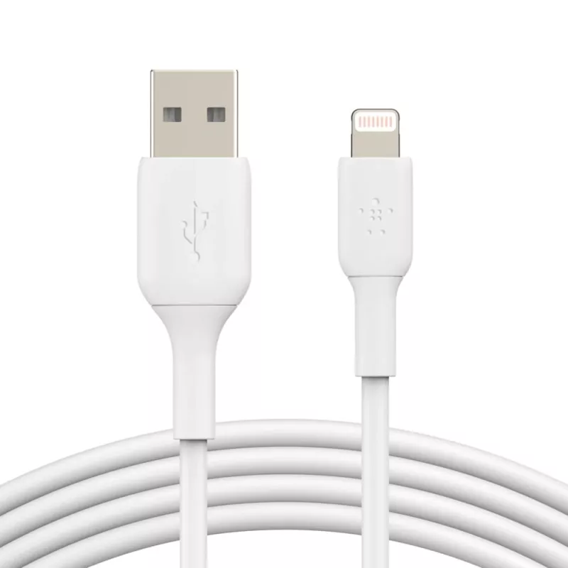 Belkin PVC USB-A naar Lightning 2m wit