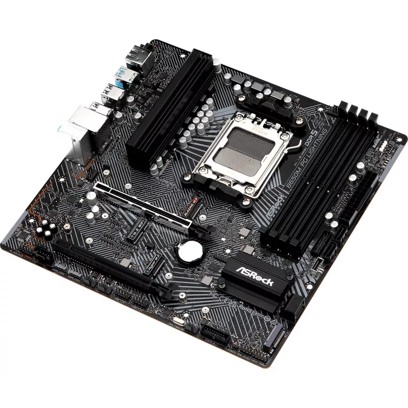 ASRock B650M PG Lightning AM5 Micro-ATX moederbord