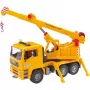 Kraanwagen BRUDER MAN BR-02754, ABS-constructie, geel, voor kinderen vanaf 4 jaar (zonder licht- en geluidsmodule)
