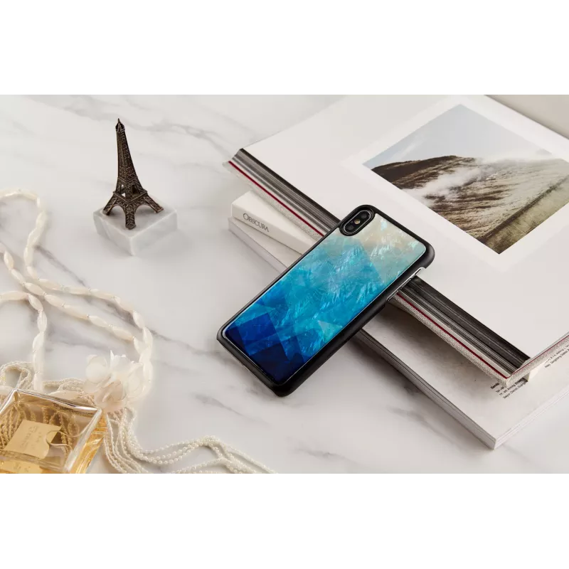Telefoonhoesje iKins voor iPhone XS Max — blauw meer zwarte afwerking
