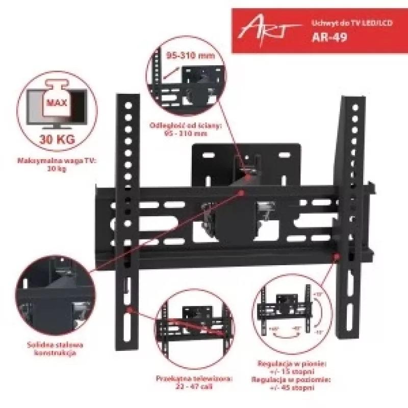 LCD-beugel AR-49 22-47'' 30KG