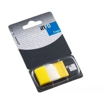Papierindex Global Notes, 25x43mm, geel, kunststof (1x50) 0718-203