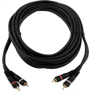 Audio cinch kabel Omnitronic 30209382 2x2, 15 m lengte, RCA stekker naar stekker, stereosignaal