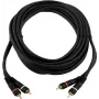 Audio cinch kabel Omnitronic 30209382 2x2, 15 m lengte, RCA stekker naar stekker, stereosignaal