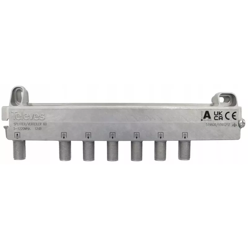Splitter Televes 6-voudig VT612FZ 5–1218 MHz 12 dB