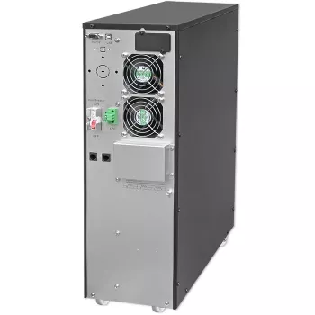 Qoltec 52284 UPS noodstroomvoorziening | 10kVA | 10000W | arbeidsfactor 1,0 | LCD | EPO | USB | online