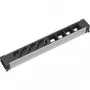 Stroomverdeler 4 AC-stopcontacten Bachmann 909.007 zwart zilver