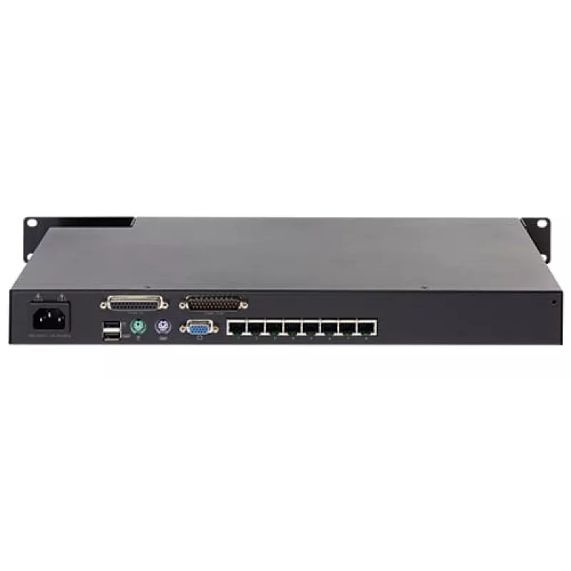 KVM-switch APC KVM0108A, 8-poorts PS/2 VGA, 1U rack, 1600x1200, zwart