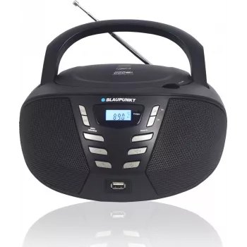Draagbare CD-speler Blaupunkt BB7BK — MP3, FM-radio, USB, AUX, op batterijen, 2 ingebouwde luidsprekers, 240×230×128 mm