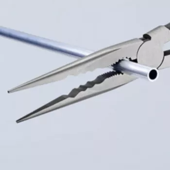 KNIPEX lange punttang met dwarsprofielen
