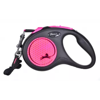 Flexi New Neon S 5 m honden-automatische riem