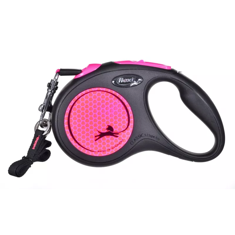 Flexi New Neon S 5 m honden-automatische riem