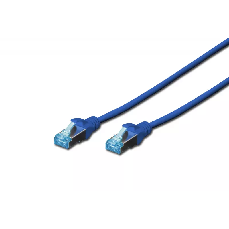 Netwerkkabel Digitus CAT 5e SF/UTP patchkabel RJ45 Cat5e 0,5 m blauw