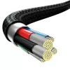 Baseus Rapid 3-in-1 USB-kabel 1,5 m USB A USB C/Micro USB A/Lightning zwart