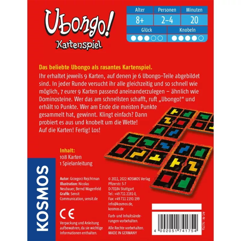 Kosmos Ubongo 20 min kaartspel