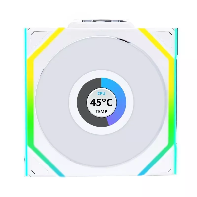 Ventilator Lian Li UNI FAN SL Wireless LCD 120 12 cm wit 3 stuks