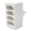 Stekkerdoos Bachmann 921.273 – 4× euro-stopcontacten, wit PVC