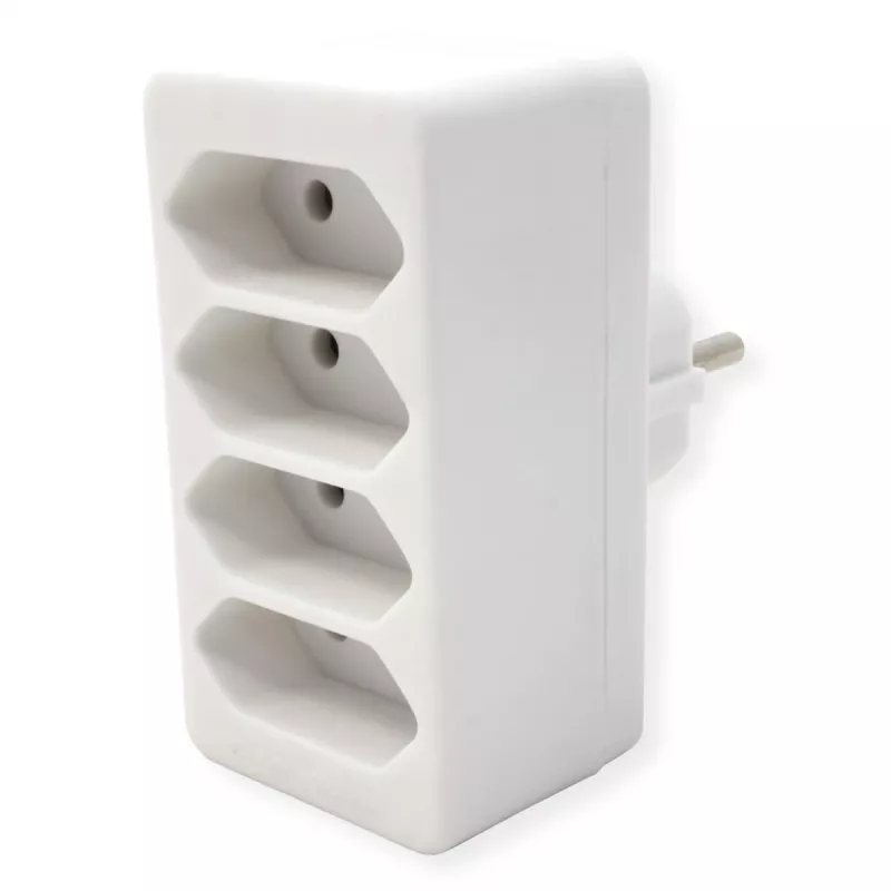 Stekkerdoos Bachmann 921.273 – 4× euro-stopcontacten, wit PVC