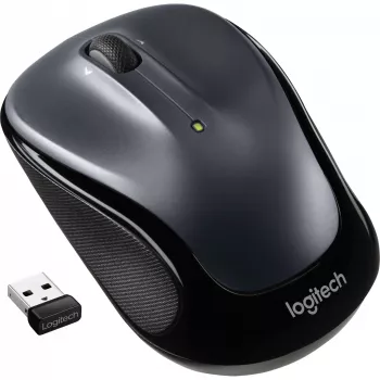 LOGITECH M325s muis voor beide handen optisch 5 toetsen draadloos 2,4 GHz USB nano-ontvanger donkergrijs
