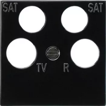 GIRA 025910 afdekking/schakelaarafdekking zwart (025910)