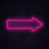 Neonlicht pijl wandlamp MANTA SNL107PK – roze decoratief LED-pijlbord