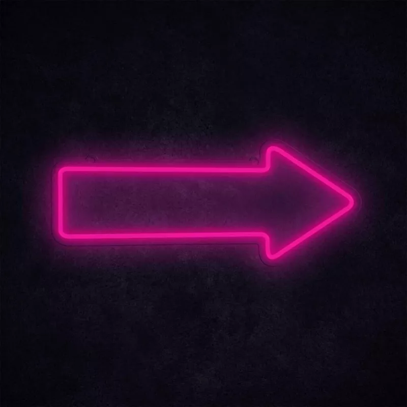 Neonlicht pijl wandlamp MANTA SNL107PK – roze decoratief LED-pijlbord