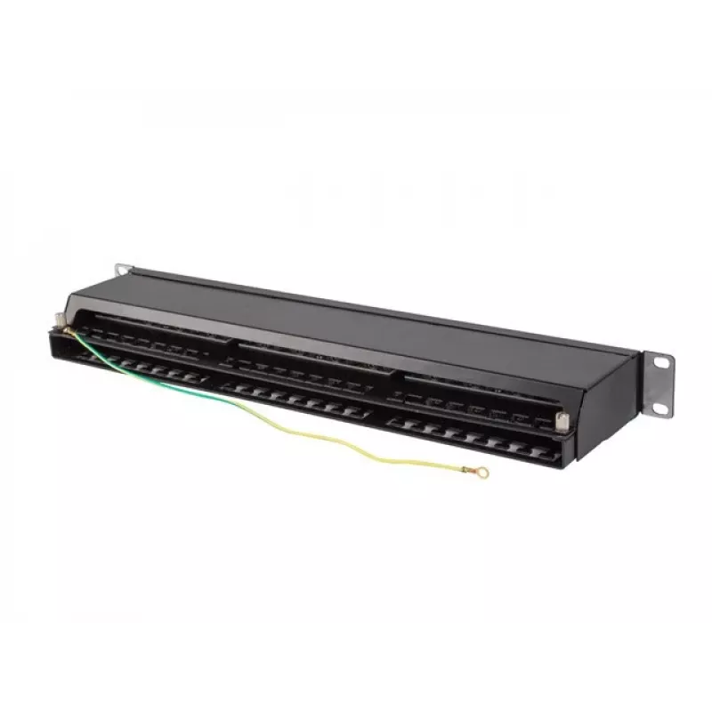 PATCH PANEL 48 POORT 1U 19 CAT6A FTP AFGESCHERMD ZWART LANBERG