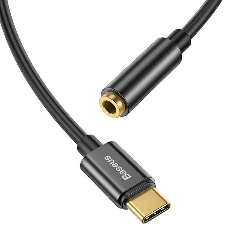 Kabeladapter Baseus CATL54-01 Type-C naar 3,5 mm, zwart