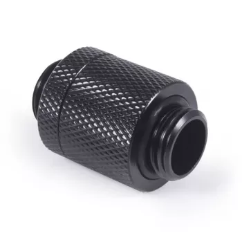 Alphacool ES D-Plug 20 mm G1/4 buitendraad naar G1/4 buitendraad, Deep Black