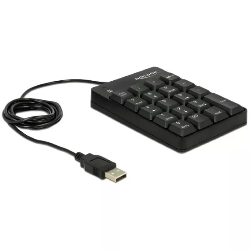 Numeriek toetsenblok DeLOCK 12481 universeel USB zwart